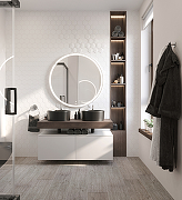 Комплект мебели для ванной STWORKI Ольборг 120 483398 подвесная Белая матовая Дуб карпентер-14