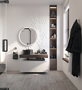 Комплект мебели для ванной STWORKI Ольборг 100 485169 подвесная Белая матовая Дуб карпентер-15