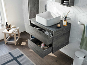 Комплект мебели для ванной STWORKI Карлстад 75 427879 подвесной Дуб рошелье-1
