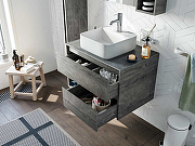 Комплект мебели для ванной STWORKI Карлстад 75 427881 подвесной Дуб рошелье-2