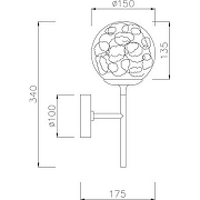 Настенный светильник Maytoni Modern Ligero MOD061WL-01BS Латунь-1