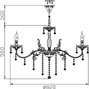 Люстра Maytoni Elegant Bellona ARM386-08-W Белая-3