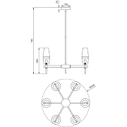 Люстра Maytoni House Lita H002PL-06G Прозрачная Матовое золото-7