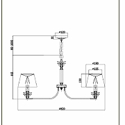 Люстра Maytoni House Barbara H003PL-08MG Белая Золото Антик-3