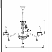 Люстра Maytoni Royal Classic Beatrix DIA019-10-G Прозрачная Золото-4