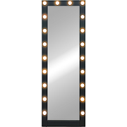 Зеркало Континент 600х1750 ЗГП45 гримерное с подсветкой Черное с механическим выключателем-2