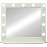 Зеркало Континент 800х700 ЗГП44 гримерное с подсветкой Белое с механическим выключателем-1