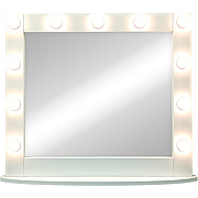 Зеркало Континент 800х700 ЗГП44 гримерное с подсветкой Белое с механическим выключателем-2