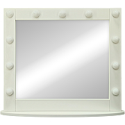 Зеркало Континент 800х700 ЗГП44 гримерное с подсветкой Белое с механическим выключателем-3