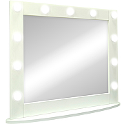 Зеркало Континент 800х700 ЗГП44 гримерное с подсветкой Белое с механическим выключателем-4