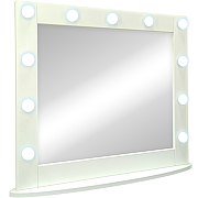 Зеркало Континент 800х700 ЗГП44 гримерное с подсветкой Белое с механическим выключателем-5