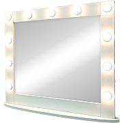 Зеркало Континент 800х700 ЗГП44 гримерное с подсветкой Белое с механическим выключателем-6