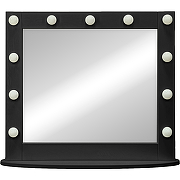 Зеркало Континент 800х700 ЗГП43 гримерное с подсветкой Черное с механическим выключателем-3
