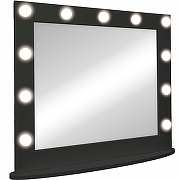 Зеркало Континент 800х700 ЗГП43 гримерное с подсветкой Черное с механическим выключателем-5