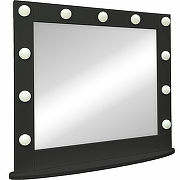 Зеркало Континент 800х700 ЗГП43 гримерное с подсветкой Черное с механическим выключателем-7