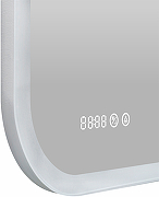 Зеркало Континент Bliss 800х600 ЗЛП450 с подсветкой с сенсорным выключателем с увеличительным зеркалом с подогревом с часами-6