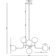 Люстра Maytoni Modern Erich MOD221-PL-08-G Белая Латунь-8