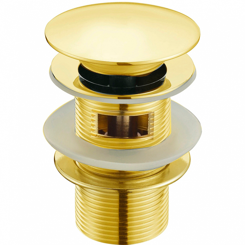 Донный клапан SantiLine SL-107 click-clack Золото донный клапан без перелива santiline sl 102