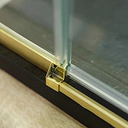Душевой уголок Cezares Bellagio 100x100 BELLAGIO-A-1-100-C-BORO профиль Золото брашированное стекло прозрачное-6