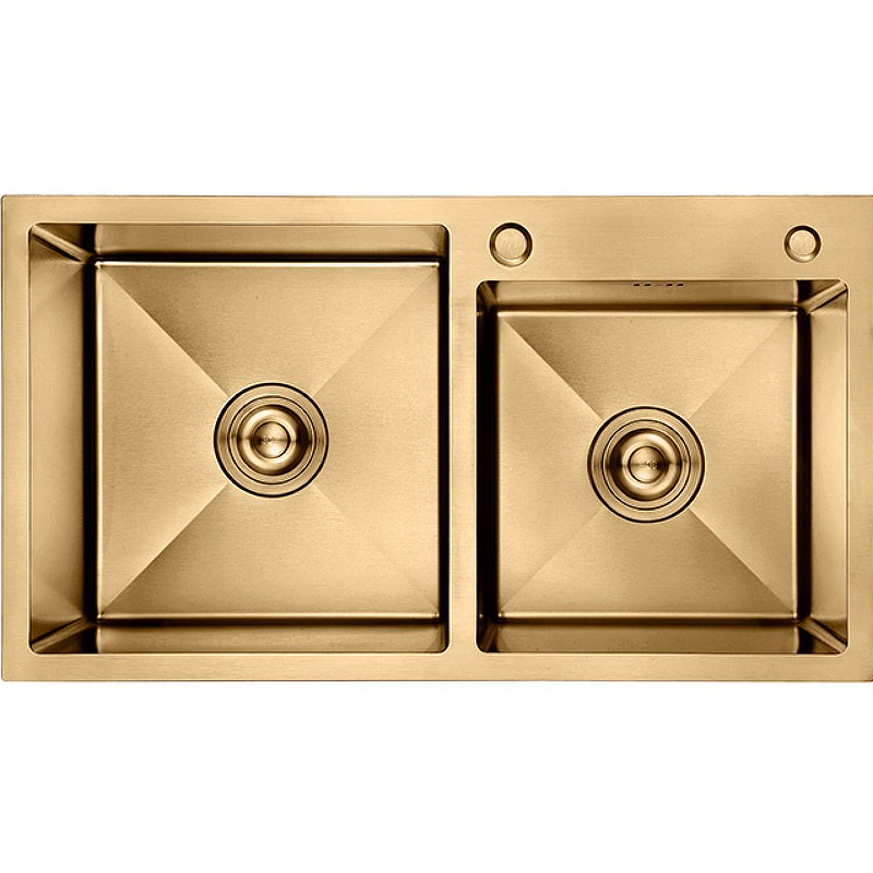 Кухонная мойка Aflorn Premium 78 AF97843W-D Золотой сатин мойка врезная ukinox прямоугольная 78 8x17x48 8 см нержавеющая сталь цвет серый матовый