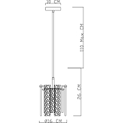 Подвесной светильник Divinare Felis 6005/17 SP-1 Прозрачный Латунь-6