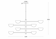 Люстра Maytoni Modern Mollis MOD126PL-08B Черная-3