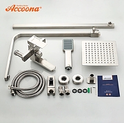 Душевая система Accoona A83201 Нержавеющая сталь-4