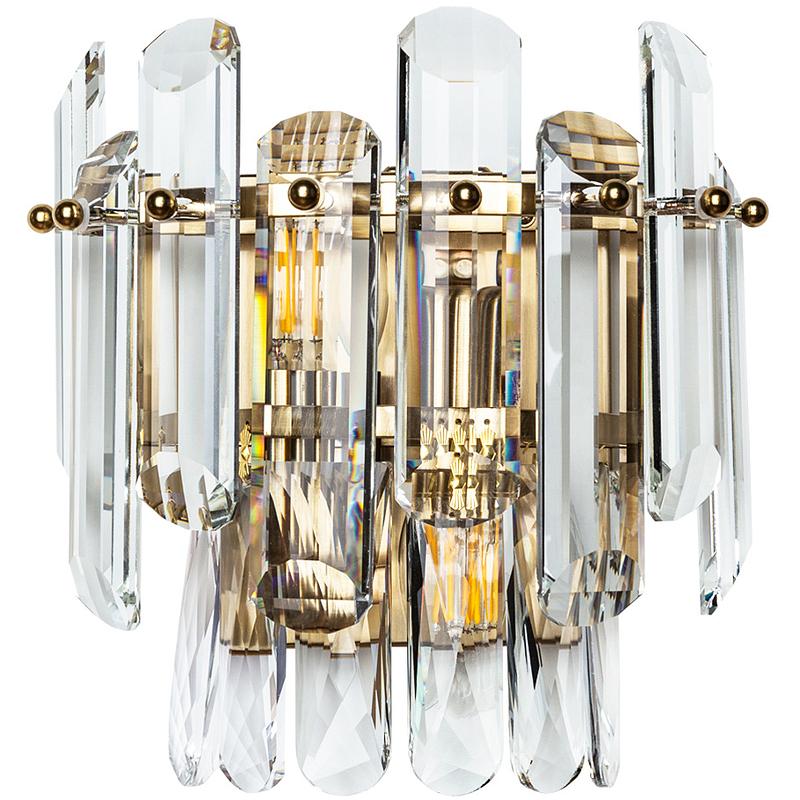 Настенный светильник Divinare Bellatrix 3510/17 AP-2 Прозрачный Латунь