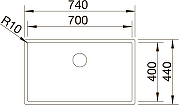 Кухонная мойка Blanco Claron 700-U 523387 Нержавеющая сталь Durinox-2