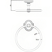 Кольцо для полотенца Bronze de Luxe Royal R25004 Бронза-2