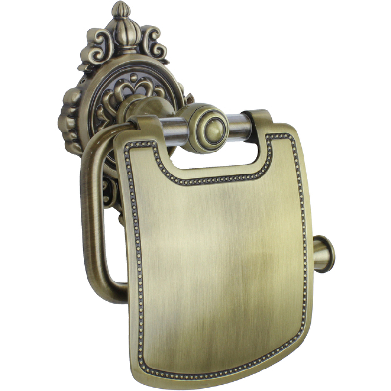 Держатель туалетной бумаги Bronze de Luxe Royal R25003 с крышкой Бронза smesitel dlya vanny bronze de luxe royal 10119d s dushevym komplektom