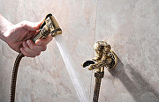 Гигиенический душ с запорным вентилем Bronze de Luxe Royal 10235 Бронза-4