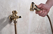 Гигиенический душ с запорным вентилем Bronze de Luxe Royal 10235 Бронза-5