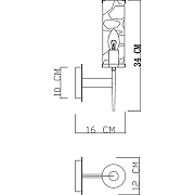 Настенный светильник Divinare Sham 4505/17 AP-1 Прозрачный Латунь-3