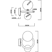 Настенный светильник Artelamp Albus A7780AP-2AB Прозрачный Античная бронза-3