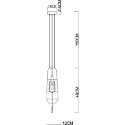 Подвесной светильник Divinare Lich 5012/09 SP-1 Прозрачный Бронза-3