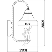 Настенный светильник Artelamp Amur A1133AP-1WG Белый с золотом-3