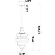 Подвесной светильник Divinare Maumee 5000/02 SP-1 Прозрачный Хром-4