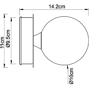 Настенный светильник Artelamp Aqua-Bolla A5663AP-1AB Белый Античная бронза-1
