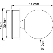 Настенный светильник Artelamp Aqua-Bolla A5663AP-1CC Белый Хром-2
