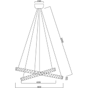Подвесной светильник Divinare Galassia 1030/02 SP-144 Хром-4