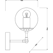 Настенный светильник Artelamp Bolla A1664AP-1CC Прозрачный Хром-2
