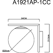 Настенный светильник Artelamp Bolla-unica A1921AP-1CC Белый Хром-3