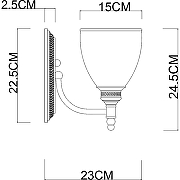 Настенный светильник Artelamp Bonito A9518AP-1BA Белый Античный черный-2