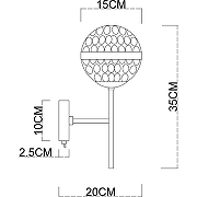 Настенный светильник Artelamp Delacrua A7770AP-1PB Прозрачный Полированная медь-3