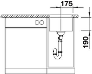 Кухонная мойка Blanco Subline 320-U 523407 Темная скала-6