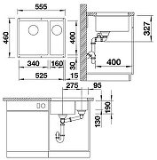 Кухонная мойка Blanco Rotan 340/160-U 521351 Кофе-1