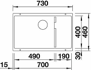 Кухонная мойка Blanco Subline 700-U Level 523540 Алюметаллик-13