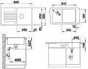 Кухонная мойка Blanco Zia 5S 520515 Белая-2