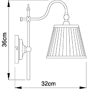 Настенный светильник Artelamp Seville A1509AP-1PB Бежевый Полированная медь-3